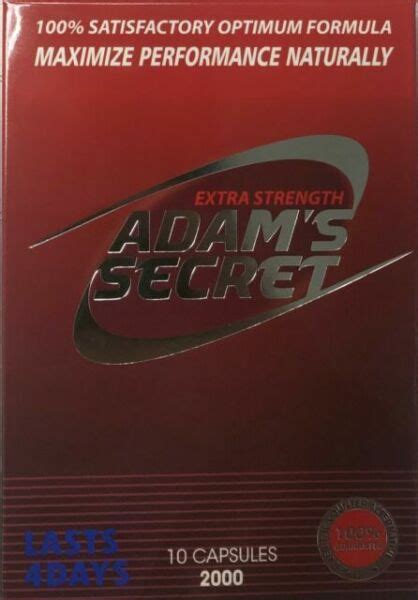 Adams Secret Red 2000 Male Enhancement Pill Sexual Performance