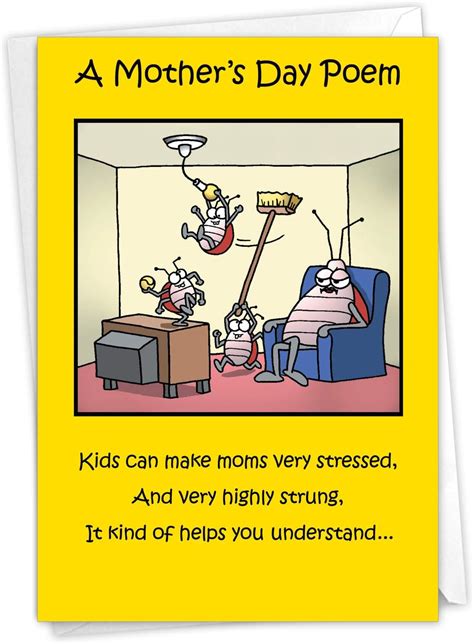 Nobleworks Happy Mothers Day Card Funny Cartoon Humor Mom Greeting Card With