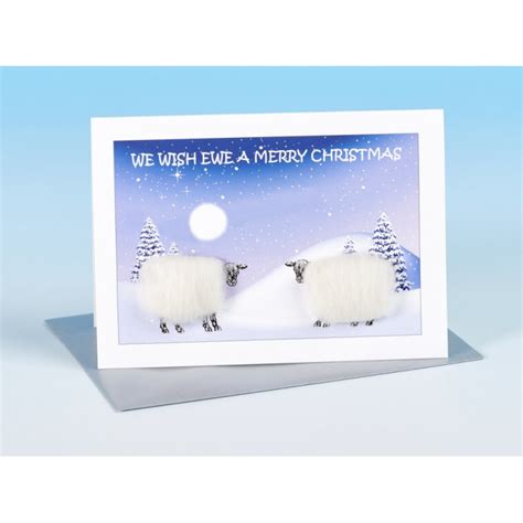 S161 Sheep Christmas Card Wishing Ewe A Merry Christmas