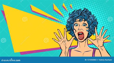 Woman In Panic Vector Illustration In Pop Art Retro Style Stressed