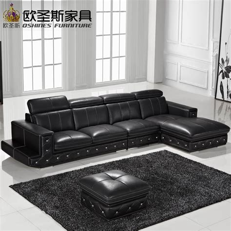 New Model L Shaped Modern Italy Genuine Real Leather Sectional Latest