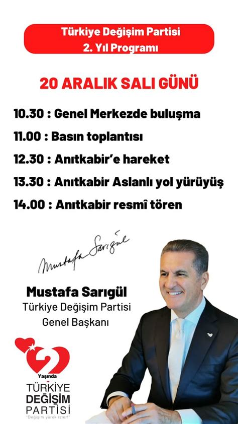 Türkiye Değişim Partisi on Twitter Sayın Genel Başkanımız M Sarigul