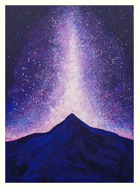 Galaxy Painting Original Art Astronomy Wall Art Space Painting Etsy