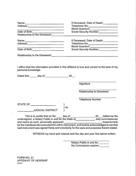 Free Alaska Affidavit Of Heirship Form PDF KB Page S Page