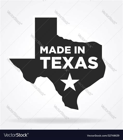 Made In Texas Logo Royalty Free Vector Image Vectorstock
