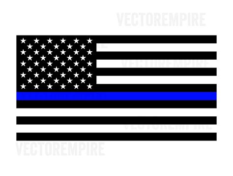 Thin Blue Line Svg Police Badge Svg American Flagus Police Svg Police