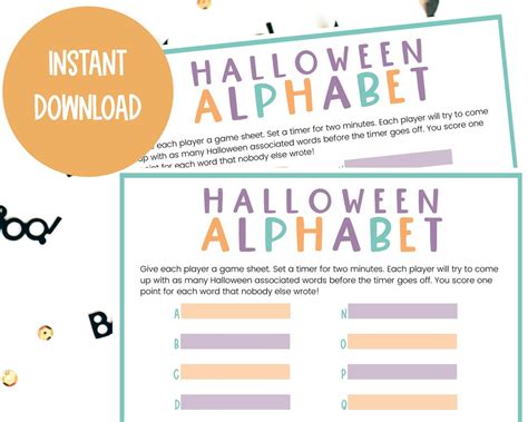 Halloween Alphabet Game Halloween Party Games For Kids Classroom Party