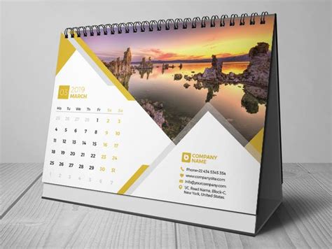 Desain Kalender Duduk Design Kalender Meja 2020 Desain Kalender