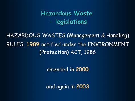Ppt Regulation On Hazardous Waste Management Powerpoint Presentation