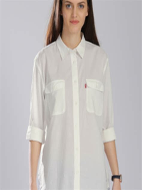 Buy Levis Women White Boxy Solid Casual Shirt Shirts For Women