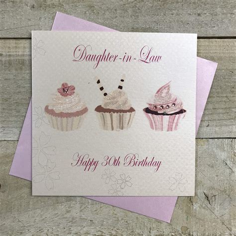 Buy White Cotton Cards Cupcakes Daughter In Law Happy 30th Birthday