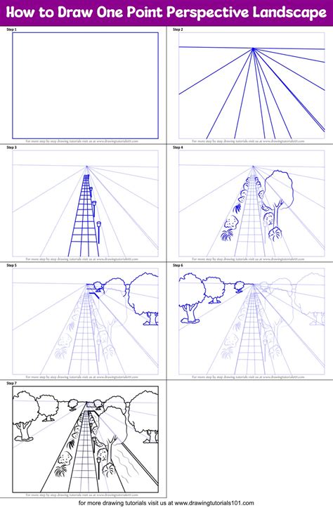 How To Draw One Point Perspective Landscape One Point Perspective