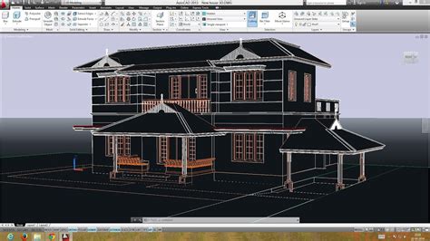 Autocad Double Storied 3d House Preparing The Plan For 3d Youtube