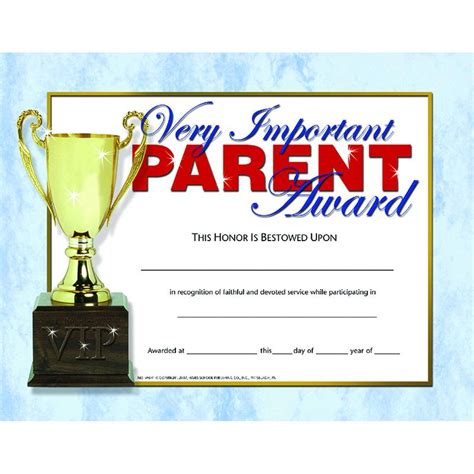 Very Important Parent Award 30 Set Parent Award Parents Appreciation
