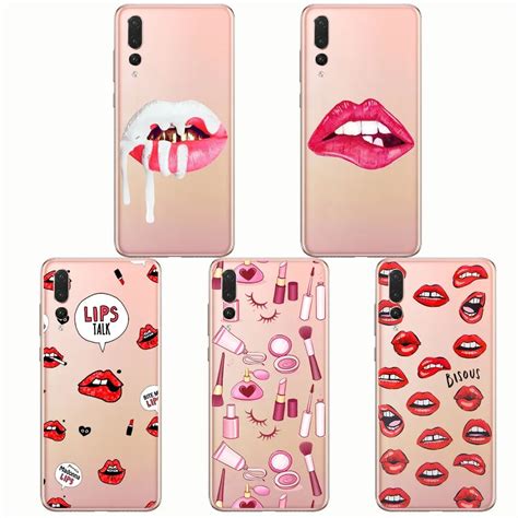 Phone Cases Kylie Jenner Sexy Girl Lips Lipstick Kiss Pattern Soft Cover For Huawei P8 P9 P10