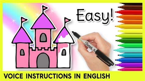What should i draw? it happens to lots of artistic kids. How to Draw a CASTLE! Easy Drawings for Kids - YouTube