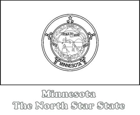 Large Printable Minnesota State Flag To Color From Netstatecom