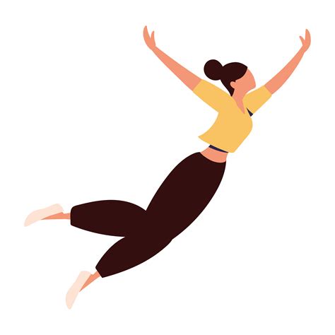 Floating Woman Free Vector Art At Vecteezy