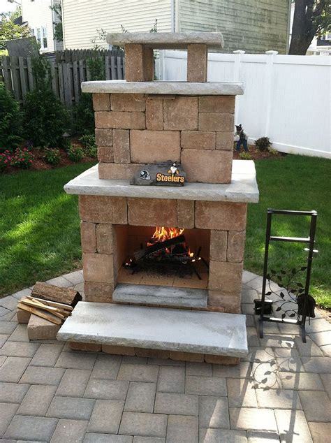 Hardscapes Backyard Fireplace Outdoor Stone Fireplaces Diy Outdoor
