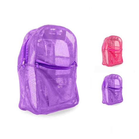 Wholesale 18 Assorted Mesh Backpacks Blu School Supplies