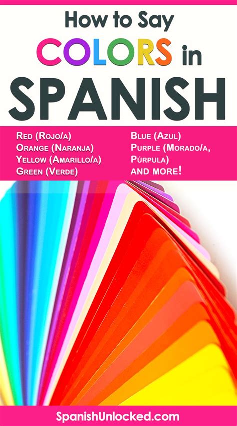 The answer to that question has two options: How to Say COLORS in Spanish? in 2020 (With images ...