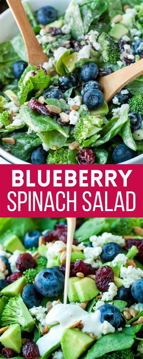 Blueberry Broccoli Spinach Salad With Poppyseed Ranch Recipe