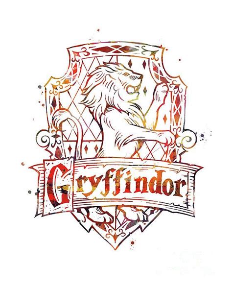 Gryffindor Crest Mixed Media By Monn Print Harry Potter Wallpaper