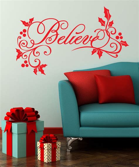 Believe Wall Decal Christmas Decorations Home Decor With
