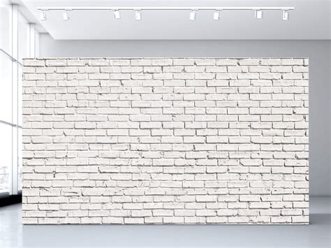 White Brick Wall Mural White Brick White Brick Walls Faux Brick Walls