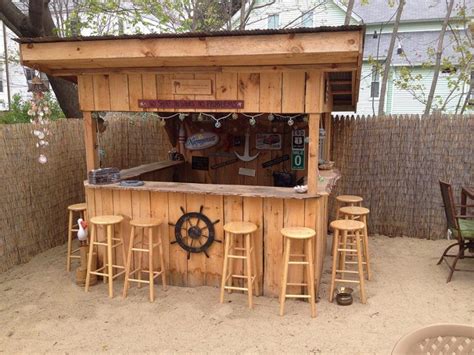 Grab A Seat At Shawn And Tiffanys Backyard Beach Bar Tiki Bars