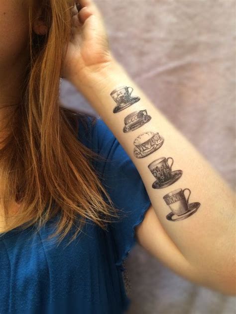 These Temporary Tea Toos Teacup Tattoo Tea Tattoo Coffee Tattoos