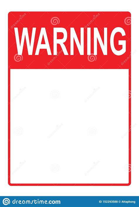 Warning Sign Danger Sign With Blank Space For Your Text