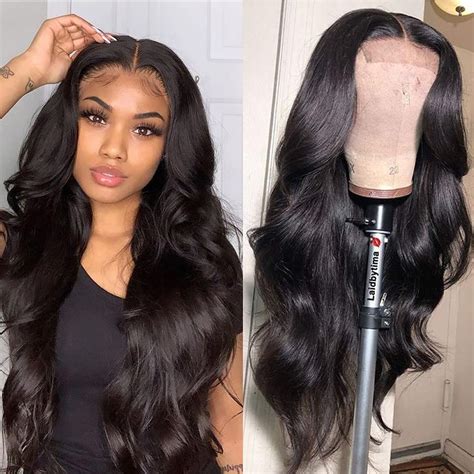 Body Wave Human Hair Wig 4x4 Middle Part Body Wave Lace