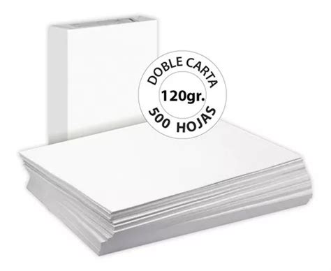 Papel Bond Blanco Doble Carta 120 Gr 1 Paquete Con 500 Hoja Envío Gratis