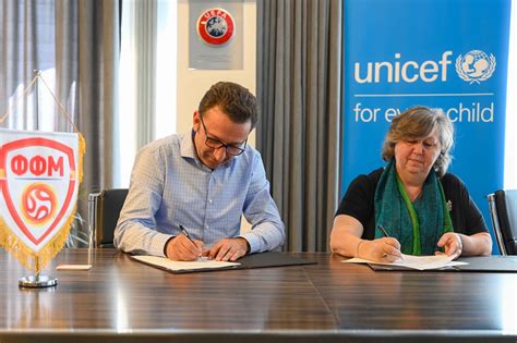 New Partnership Between Unicef And The Football Federation Of Macedonia