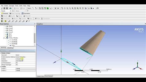 Design Of A Wing With Winglet Using Ansys Design Modeler - YouTube