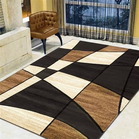 Color Block Ruglineargeometric Modern Contemporary Hand Carved Area
