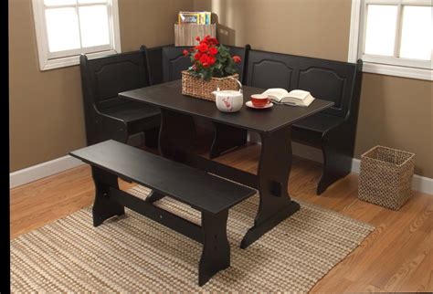The average price for dining room sets ranges from $100 to $2,000. 3 pc. Nook Dining Set - Black