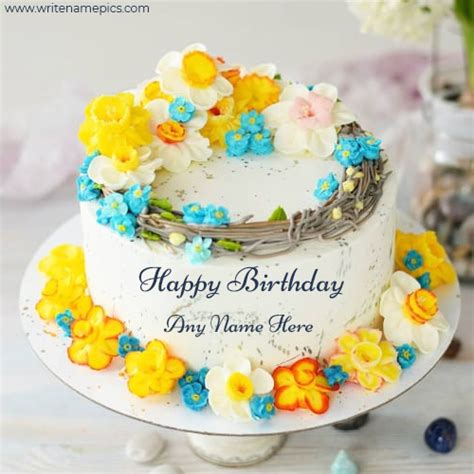 happy birthday wishes with flower and cake best flower site