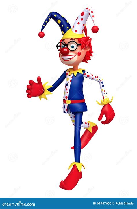 Slim Clown Running Pose Stock Illustration Illustration Of Costume