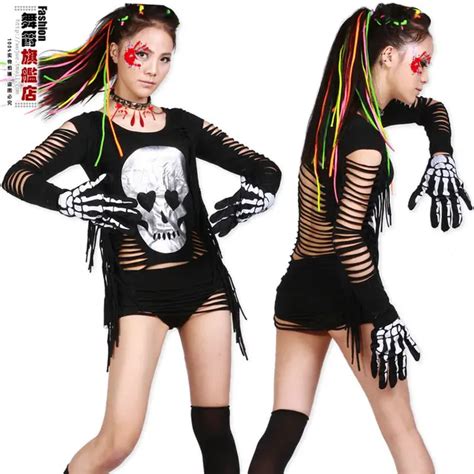 New Fashion Hip Hop Top Dance Female Jazz Costume Performance Wear Stage Clothing Halloween