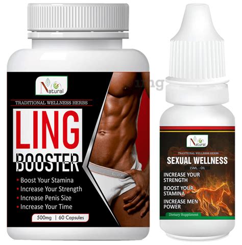 Natural Combo Pack Of Ling Booster 500mg 60 Capsule And Sexual Wellness