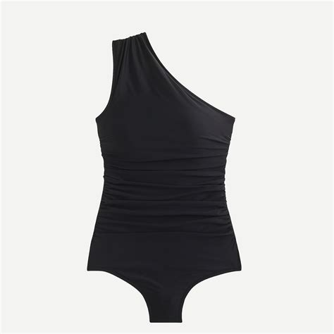 Jcrew Ruched One Shoulder One Piece For Women In 2021 One Piece