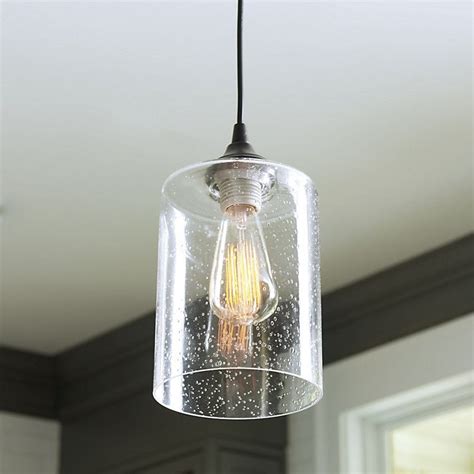 Can Light Adapter Seeded Glass Pendant In 2020 Glass Pendant Shades Glass Pendant Light