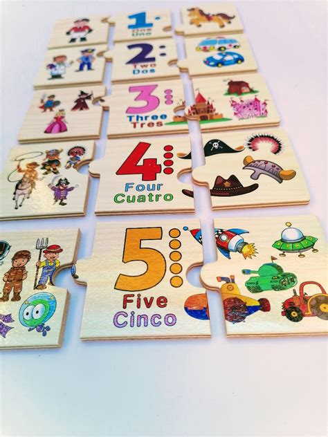 Rompecabezas Numeros Por Asociacion Ingles Juego Didactico Mercado Libre