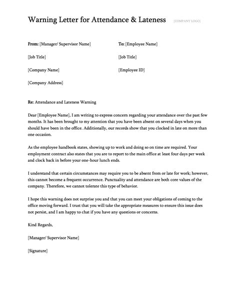 Warning Letter To Employee For Attendance Database Le Vrogue Co