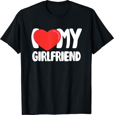 I Love Heart My Girlfriend T Shirt Bubble Letters Design T Shirt Uk Fashion