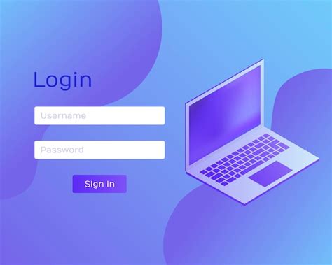 Premium Vector Login Application With Password From Window Via Laptop