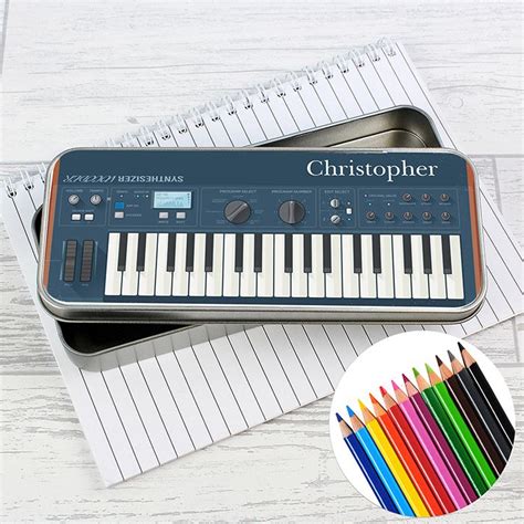 Personalised Keyboard Pencil Tin With Pencils Love My Ts