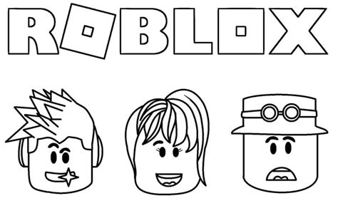Roblox Heads Coloring Page - Free Printable Coloring Pages for Kids